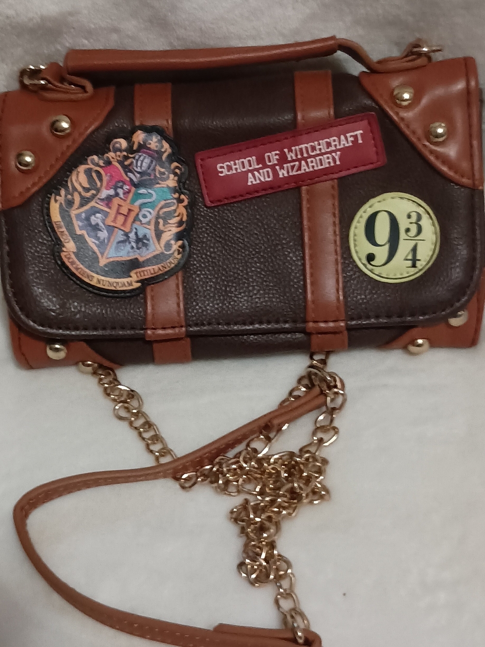 Harry Potter Brown and Tan Crossbody Bag
